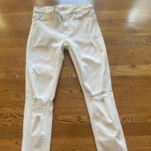 Distressed Hudson Jeans - White - Size 27